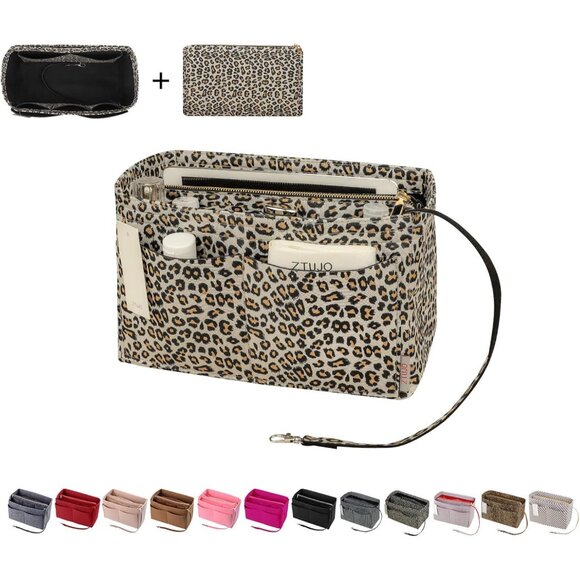 Other - Purse Organizer Insert, Felt Bag Organizer with Metal Zipper, Handbag & Tote Sha